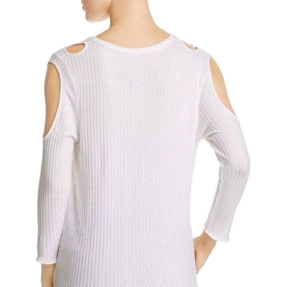 Chaser Thermal Cold Shoulder Henley in True White | REVOLVE size med - Picture 2 of 9